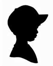 Artistic paper cutter boy silhouette