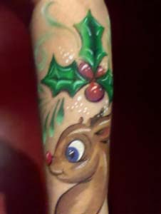 Reindeer Body Art