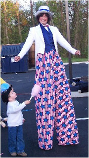 Patriotic themed Stilt Walker